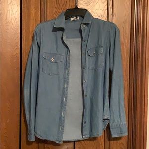 Denim button down
